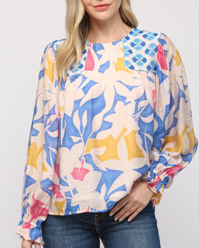 Blue Daydreams Peasant Blouse