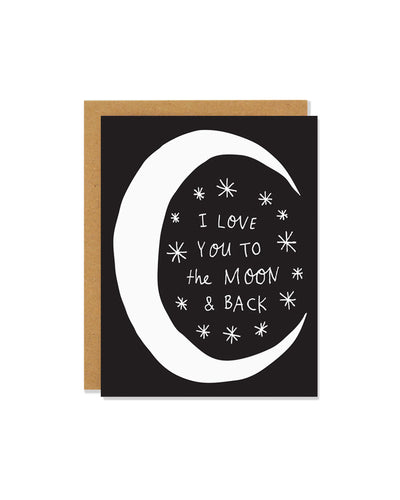 Moon & Back Greeting Card
