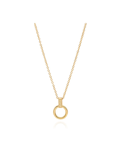 Smooth Drop Circle Charity Necklace by Anna Beck