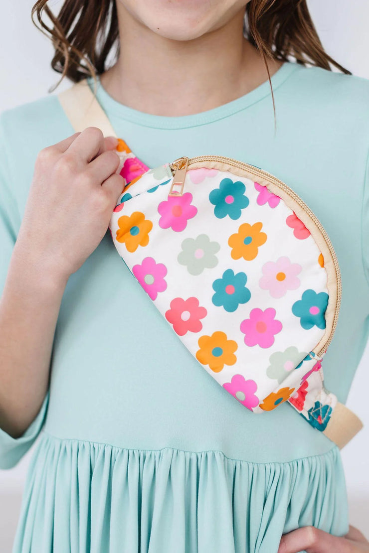 Retro Floral Girls Belt Bag