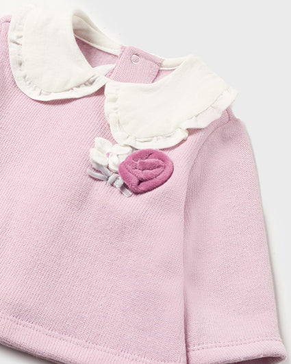 Pink Floral Peter Pan Collared Set