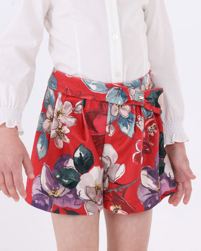 Satin Floral Shorts