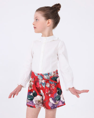 Satin Floral Shorts