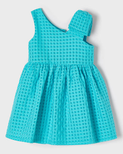 Turquoise One-Shouldered Dress