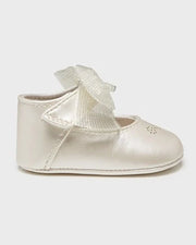 Gold with Shimmer Bow Baby Girl Ballet Flats