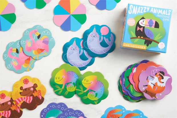 Snazzy Animals Memory Match Game