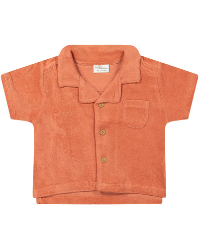 Apricot Terry Collared Shirt