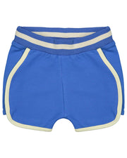 Cobalt Blue Track Shorts with Stripe