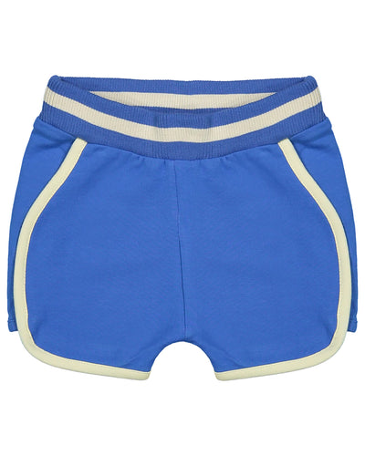 Cobalt Blue Track Shorts with Stripe