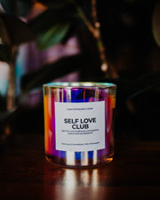 Self Love Club Crystal Manifestation Candle - Pink Champagne with Rose Quartz & Amethyst