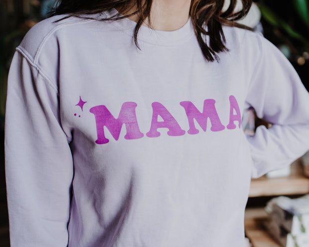 Mama Crewneck Sweatshirt - Orchid (S-3X)