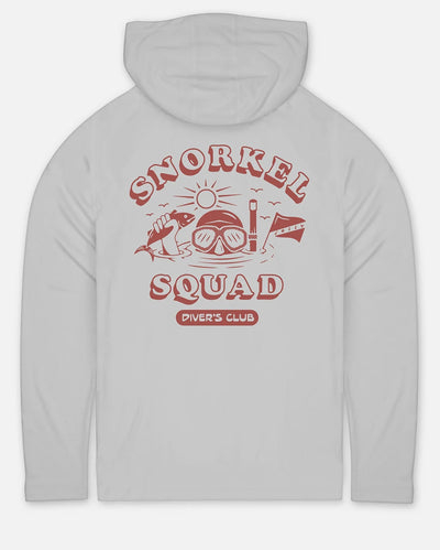 Youth Snorkel Squad UV Long Sleeve Tee in Grey by Jetty