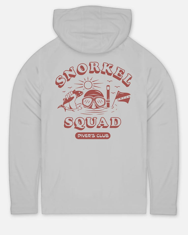 Youth Snorkel Squad UV Long Sleeve Tee in Grey by Jetty