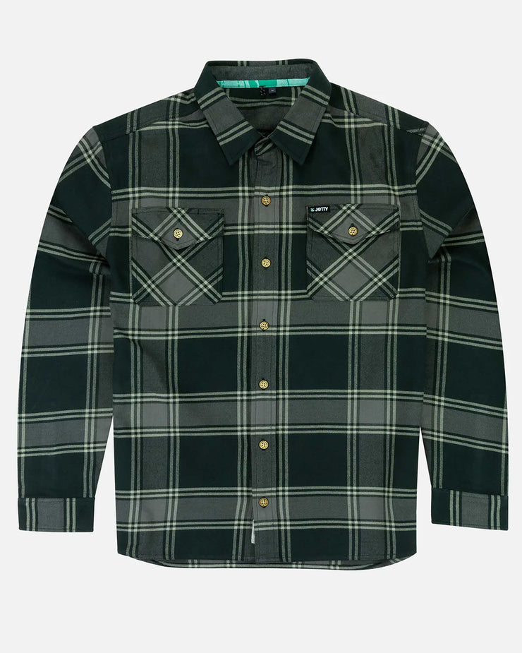 Ripple Youth Flannel in Charcoal by Jetty