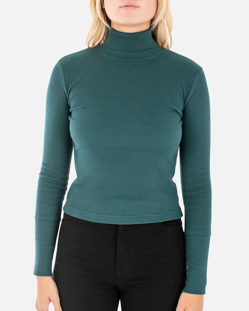 Ridley Rib Scrunch Neck in Tidal by Jetty (XS-XL)