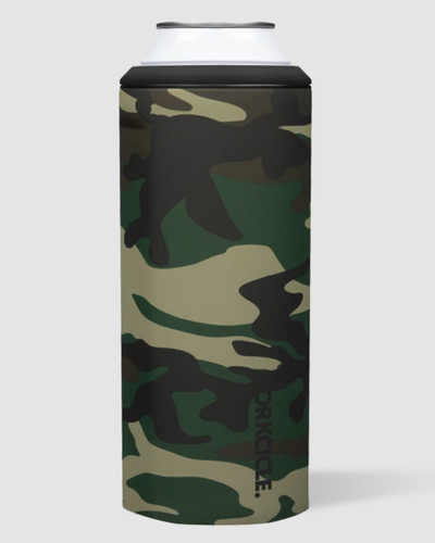 Slim Can Cooler in Woodland Camo by Corkcicle