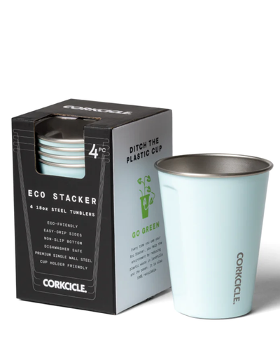 Eco Stacker 18oz. 4 Pack in Powder Blue by Corkcicle