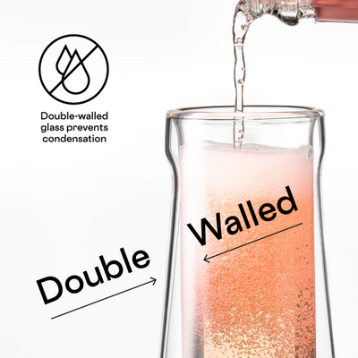Double Pack Stemless Glass Flute in Prism by Corkcicle