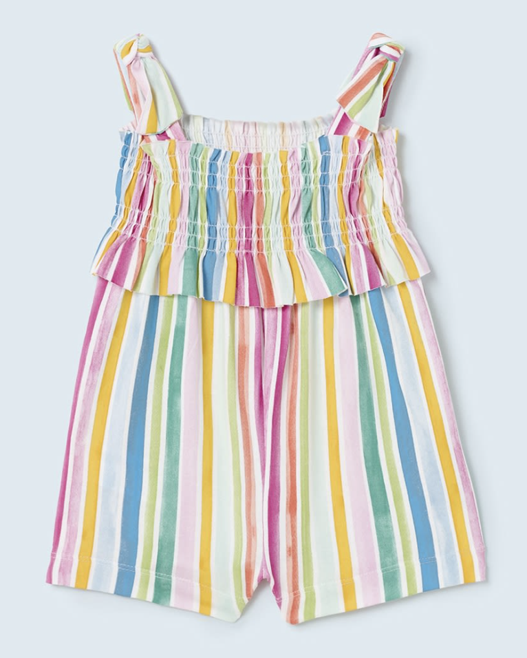 Rainbow Striped Romper