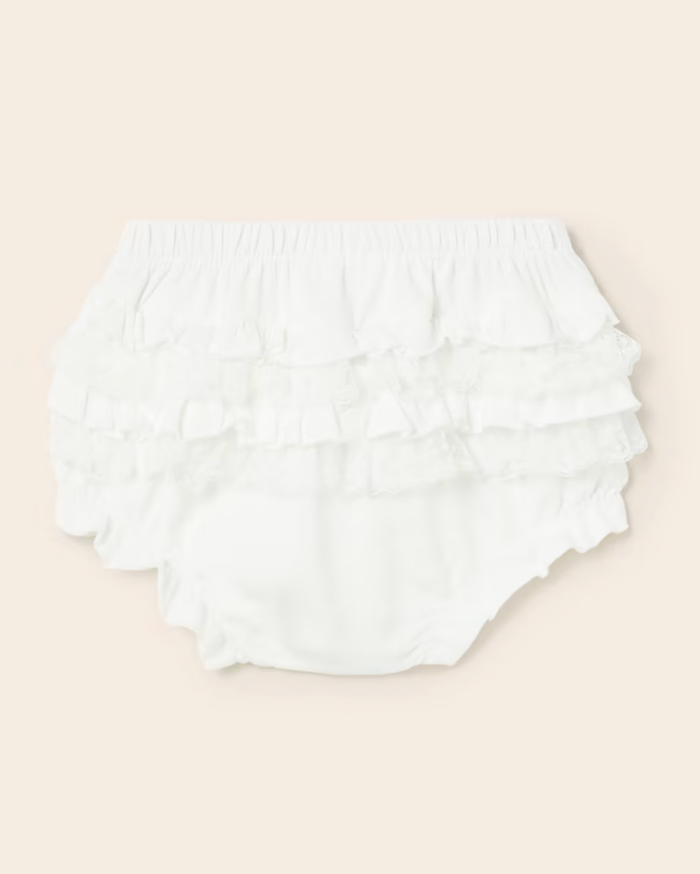 White Ruffle Bloomers