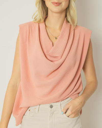 Spring Is Coming Draped Blouse Tank (S-L)