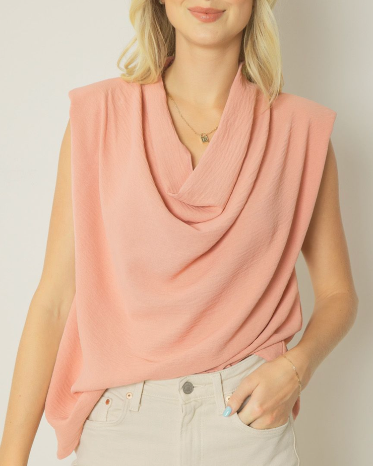 Spring Is Here Draped Blouse Tank