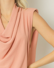 Spring Is Here Draped Blouse Tank