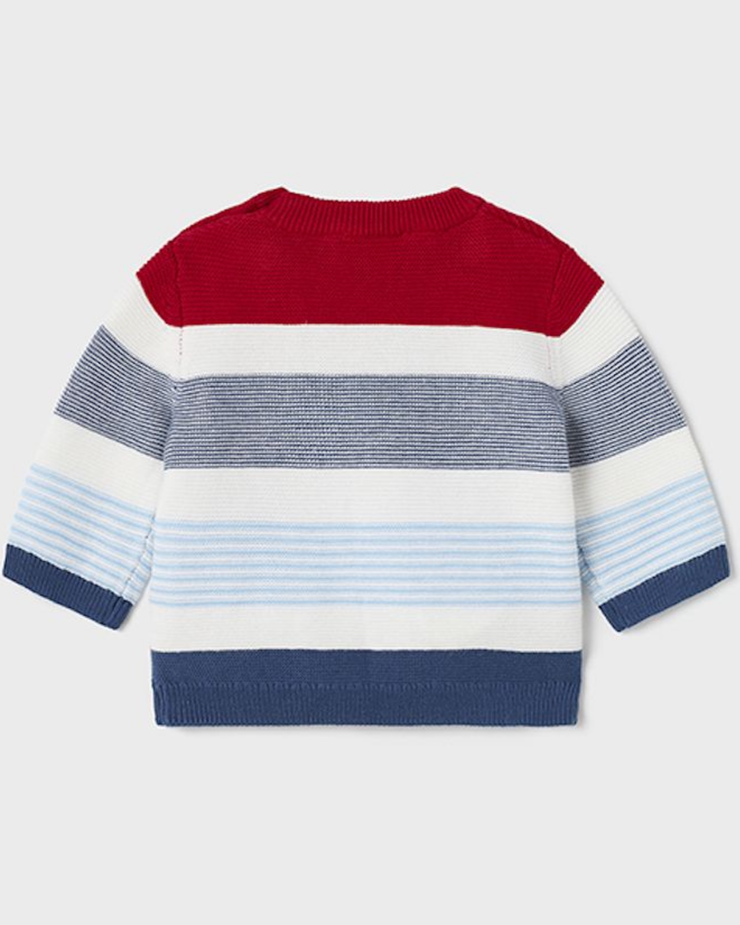 Red White & Blue Striped Baby Sweater
