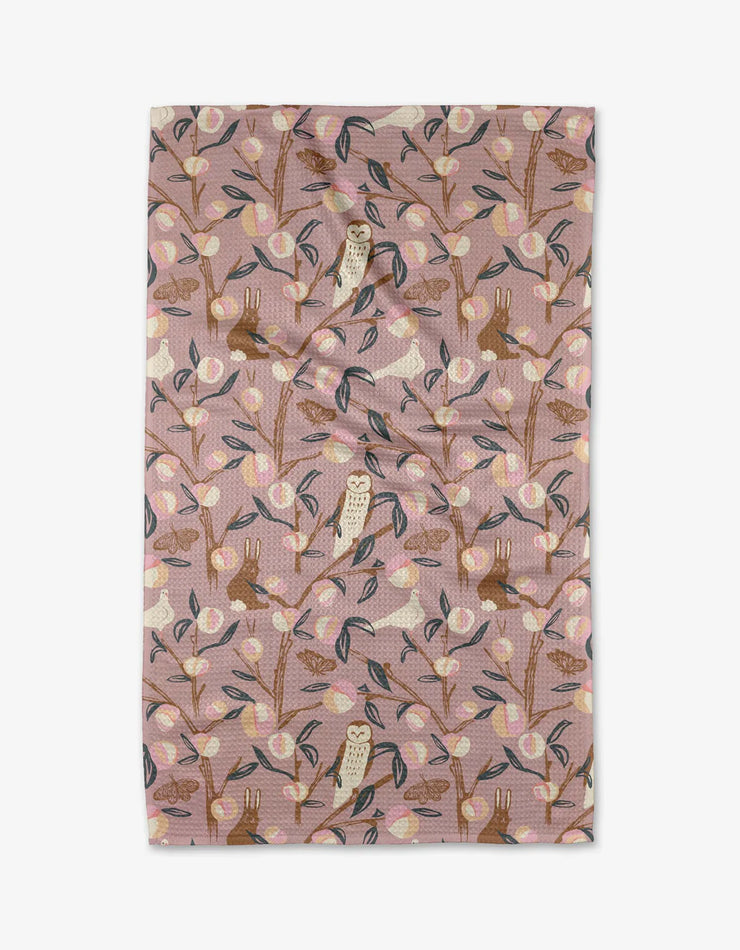 Peach Tree Tea Towel