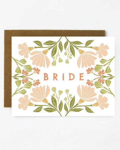 Floral Bride Greeting Card