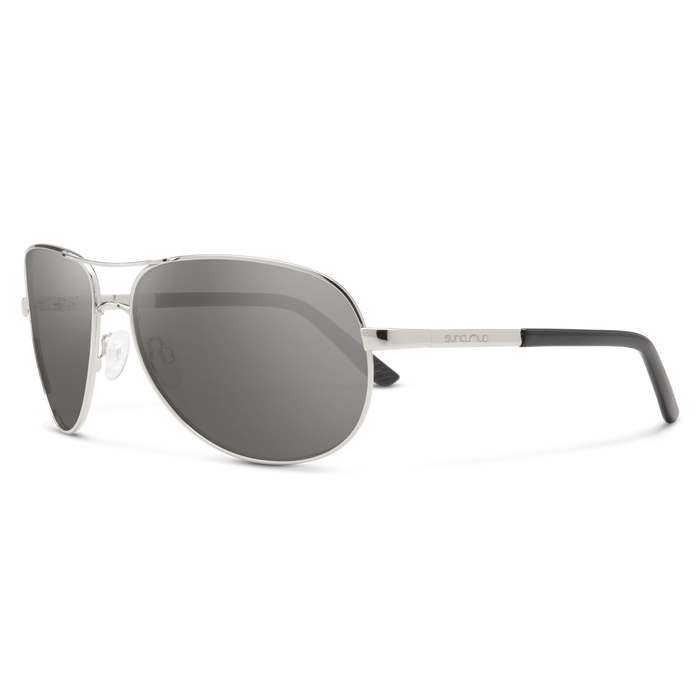 Aviator Sunglasses in Silver with Gray Lenses