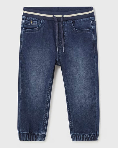 Dark Blue Pull-On Jeans