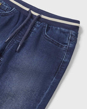 Dark Blue Pull-On Jeans