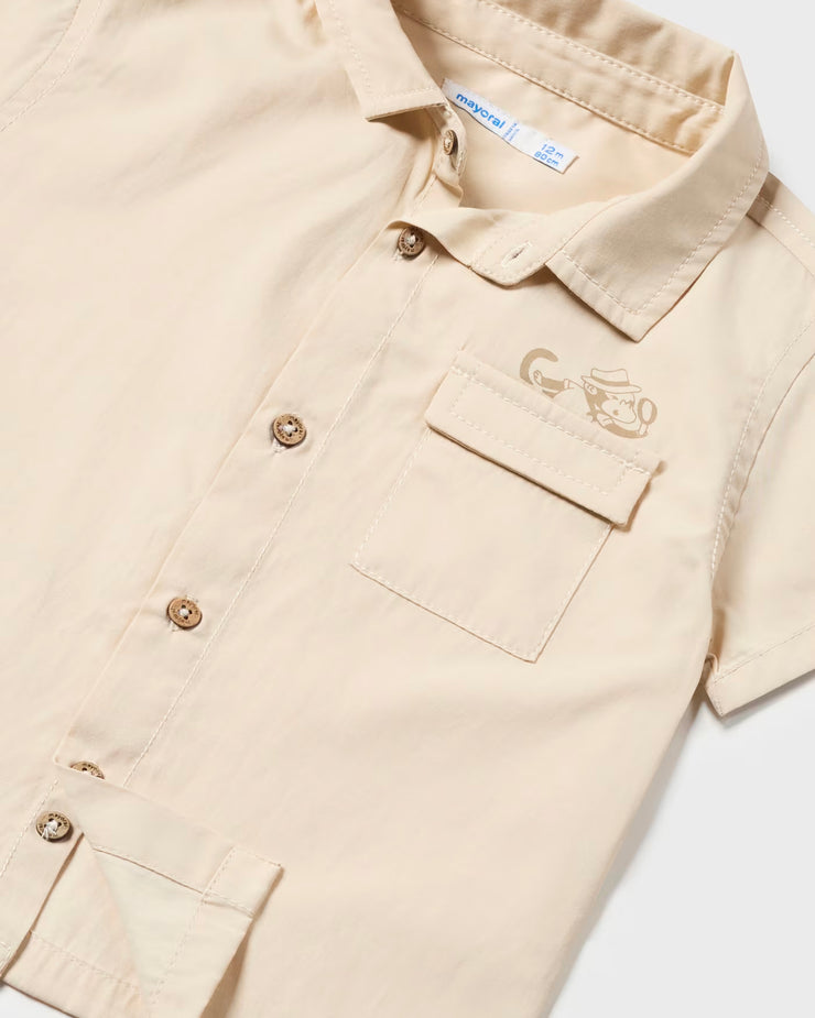 Safari Monkey Button Down