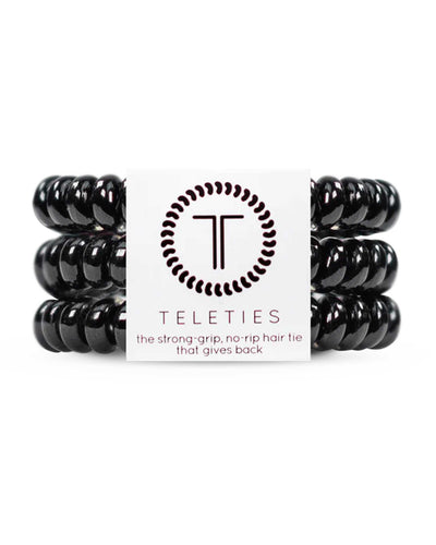Teleties Jet Black Small Hair Ties