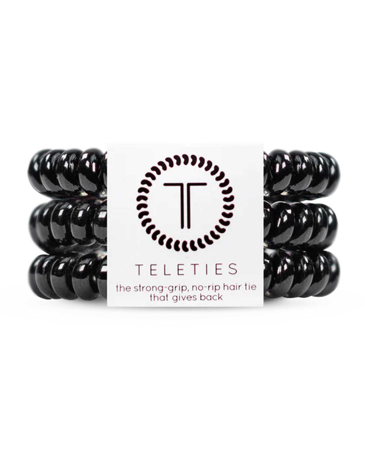 Teleties Jet Black Small Hair Ties