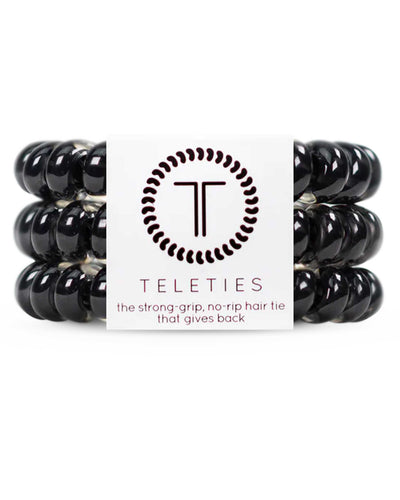 Teleties Jet Black Large Hair Ties