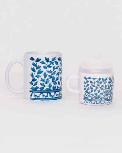 Mama & Me Cup Set - Blue & White