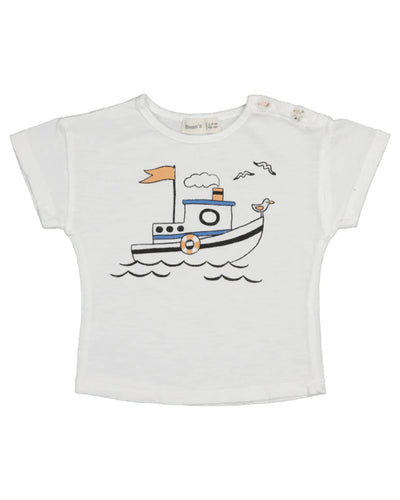 Boat Tee Shirt in White