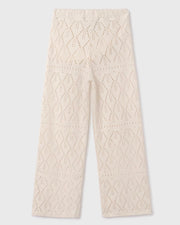 Cream Crochet Tween Pants