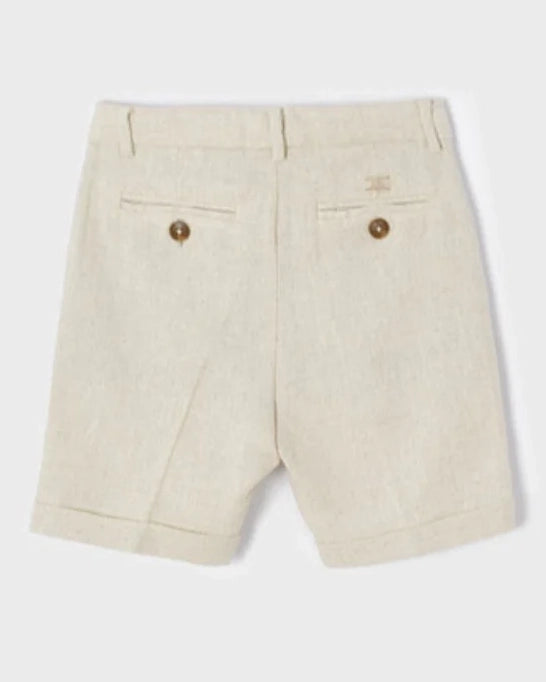 Oat Tailored Linen Shorts