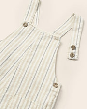 Oat Striped Linen Overall