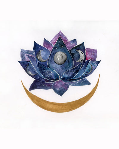 Lotus Moon 8.5x11 Art Print