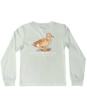 Duck Graphic Long Sleeve Tee in Mint