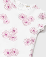 Daisy Tee & Pink Overalls Outfit Set