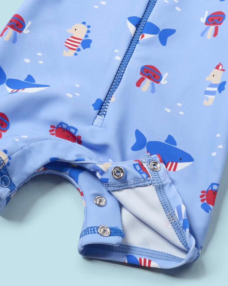 Sealife Swim Romper & Hat Set