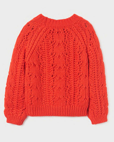 Girls Knit Red Sweater