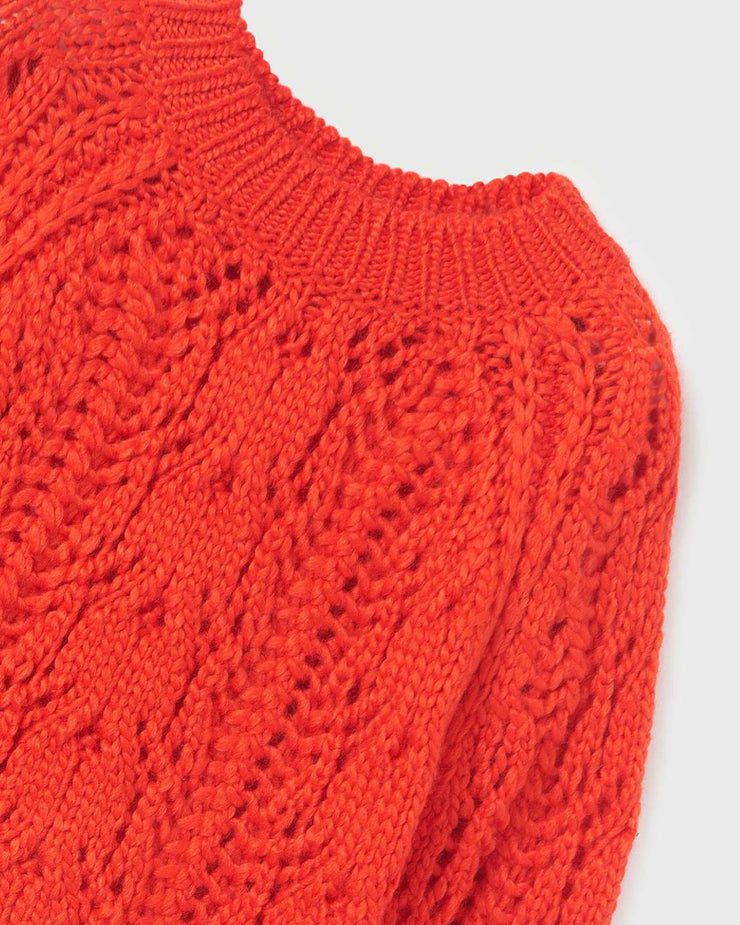 Girls Knit Red Sweater