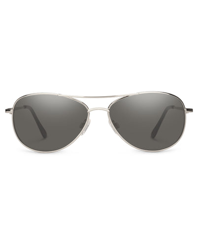 Patrol Sunglasses in Silver with Gray Lenses