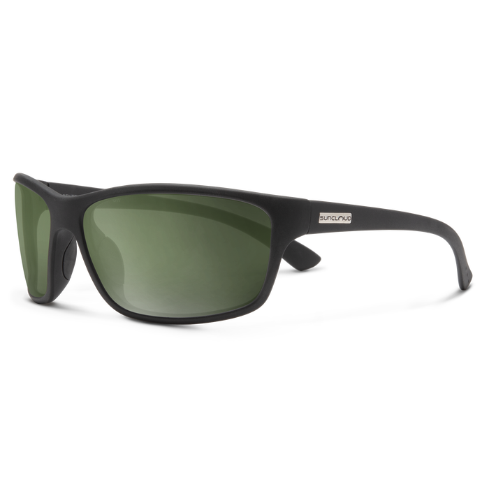 Sentry Sunglasses in Matte Black with Gray/Green Lenses